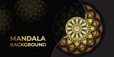 Luxury mandala background design with golden color pattern. vector