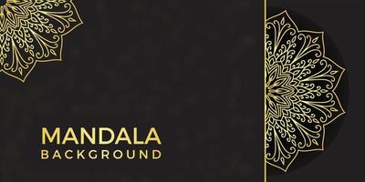 Luxury mandala background design with golden color pattern. vector