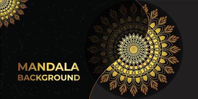 Luxury Islamic Mandala Background Template With Golden Color vector