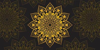 Golden Luxury Mandala Vector Art Background
