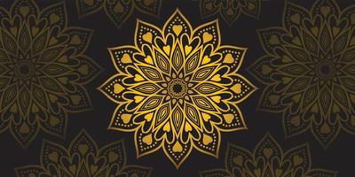 Golden Luxury Mandala Vector Art Background