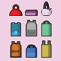 vector de bolsas de colores