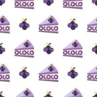 grape cake seamless pattern vector