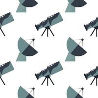 satellite and telescope seamless pattern vector