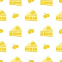 lemon cake seamless pattern vector