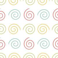 colorful spiral line seamless pattern vector