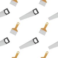 saws and paint brush seamless pattern vector