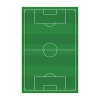 Soccer field. Football stadium. Vertical background of green grass painted with line. vector