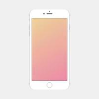 Realistic Colourful smartphone mockup flat illustration vector