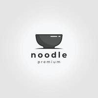 Bowl Cup Mug Noodle Icon Logo Vintage Vector Illustration Design