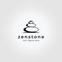 Zen Stone Logo Vintage Vector Illustration Design