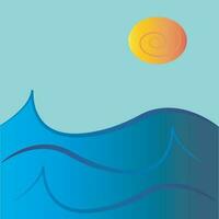 abstract ocean waves vector