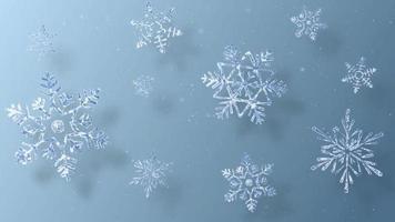 Background video falling snow  Snowflake background