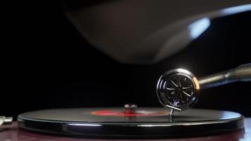 disque vinyle gramophone vintage jouant en boucle parfaite video