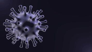 virus i loop medicinskt mikroskop närbild 3d gör animering alfa grön skärm video