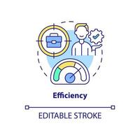 Efficiency concept icon. Smart technologies benefit abstract idea thin line illustration. Increasing productivity. Isolated outline drawing. Editable stroke. Arial, Myriad Pro-Bold fonts used vector