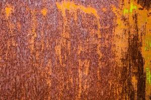 Rusted grunge metal, rust, oxidized steel texture. Industrial metal background texture. photo