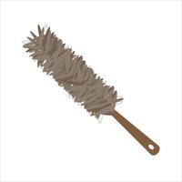broom to sweep dust feather service, isolated on white background vector