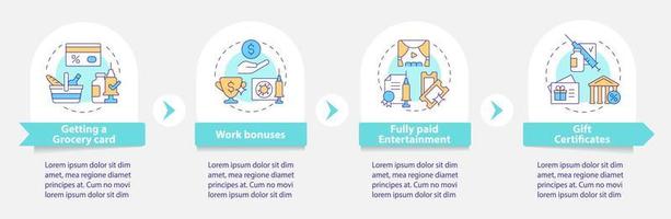 Encouraging vaccination vector infographic template. Certificates presentation outline design elements. Data visualization with 4 steps. Process timeline info chart. Workflow layout with line icons