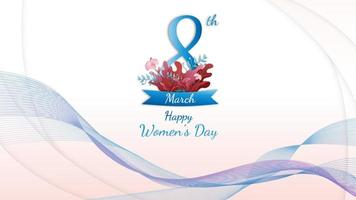 International women's day banner with elegant background vector