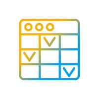 Task management software gradient linear vector icon. Project monitoring on dashboard. Event deadlines. Thin line color symbol. Modern style pictogram. Vector isolated outline drawing