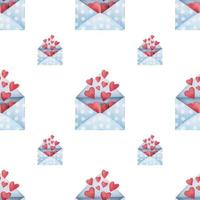 Seamless pattern of cute valentine elements. Hand drawn pencil pattern isolated on white background vector