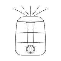 icono de contorno del humidificador. ilustración vectorial aislado sobre fondo blanco. pequeño electrodoméstico para el hogar. símbolo de herramienta doméstica para diseño web vector