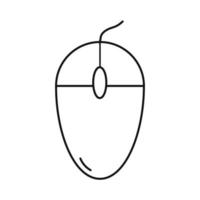 Vector illustration computer mouse outline icon for sale and computer hardware advertisement, website icon, icons computer business