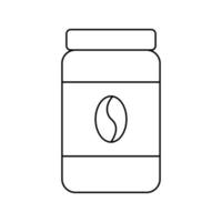 Coffee jar outline icon. Coffee jar vector sign for coffee shop or web design isolated on white background