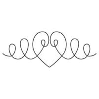 Heart in doodle style. Vector illustration isolated on white background. Decorative element for letter