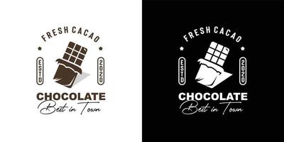 gráfico vectorial de ilustración de la barra de chocolate dulce de silueta negra buena para el producto de bocadillo barra de chocolate dulce logotipo vintage vector