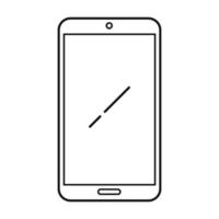 Smartphone line icon on white background. Simple vector illustration isolated on white background