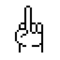 Pixel Art Middle Finger vector