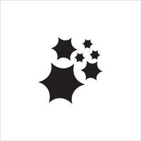 Black star on white background. vector