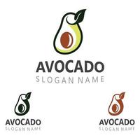 Avocado fresh fruit logo design creative ilustration template vector