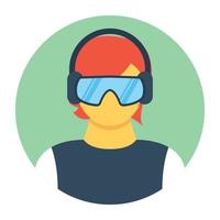 Trendy Skier Concepts vector