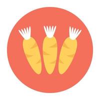 Trendy Carrots Concepts vector