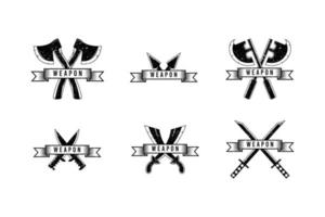 Set of Weapon Logo Design Template vector