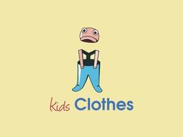 kids aparel clothes logo vector