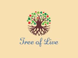 tree of live pediatric logo vector