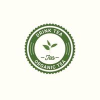Tea stamp badge logo design. Circle form templates Tea. Element for design, advertising, packaging of tea products vector