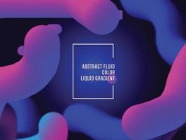 Abstract fluid color gradient design 3d flow shape. Liquid wave backgrounds vector