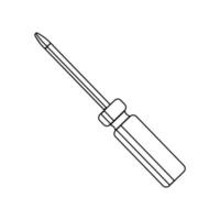 Screwdriver icon. White isolated background. Vector illustration.