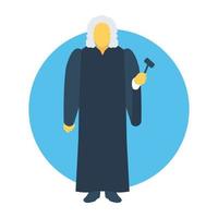 Trendy Judge Concepts vector