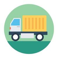 conceptos logísticos de camiones vector