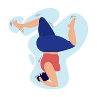 ilustración vectorial de una mujer gorda haciendo deporte. gimnasia. el concepto de un estilo de vida saludable. icono. fondo aislado. vector