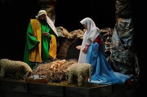 Christmas nativity crib sets photo