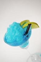 cocktail blue margarita isolated on the white background photo