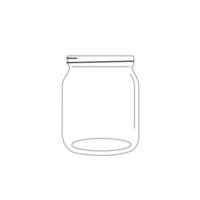 1lb Clear Glass Jam and Screw Lid no cap vector