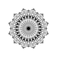 flor de mandala dibujo a mano alzada elementos decorativos de estilo vintage para fondo abstracto vector